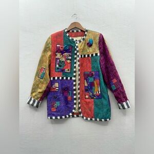 Vintage Crystal Handwoven Women’s XS Art to Wear Jacket